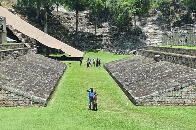Ballcourt at Copán on the Copán ruins day trip from San Pedro Sula