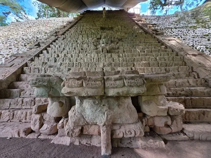 Hieroglyphic Stairway seen on the Copán ruins tour from San Pedro Sula
